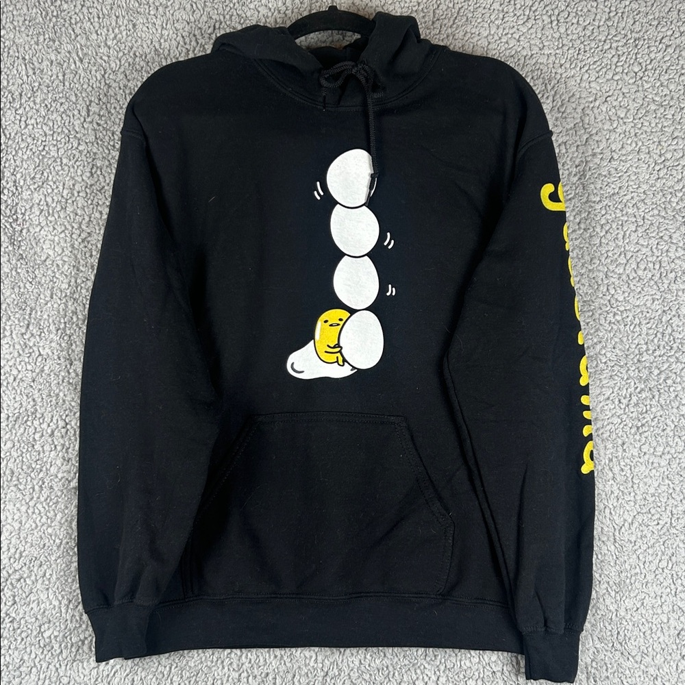 Gudetama Sanrio Hoodie Long Sleeve Black Hoodie Sweatershit Women’s, Size M - Picture 1 of 16